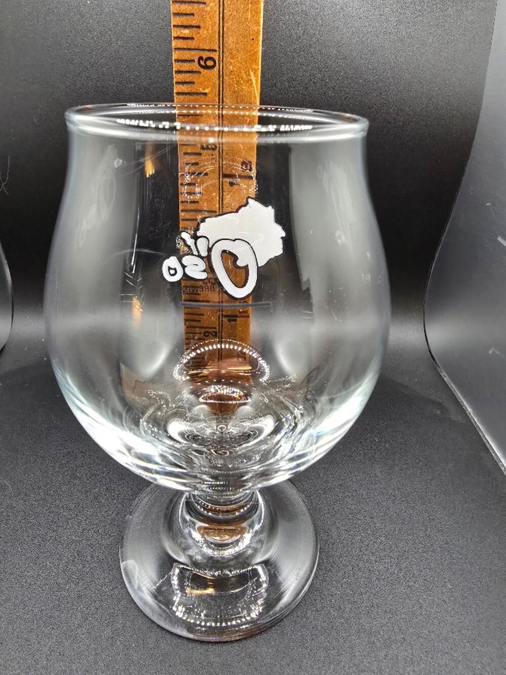 Oso Brewing Co Tulip Beer Glass Craft Brewery Wisconsin Goblet